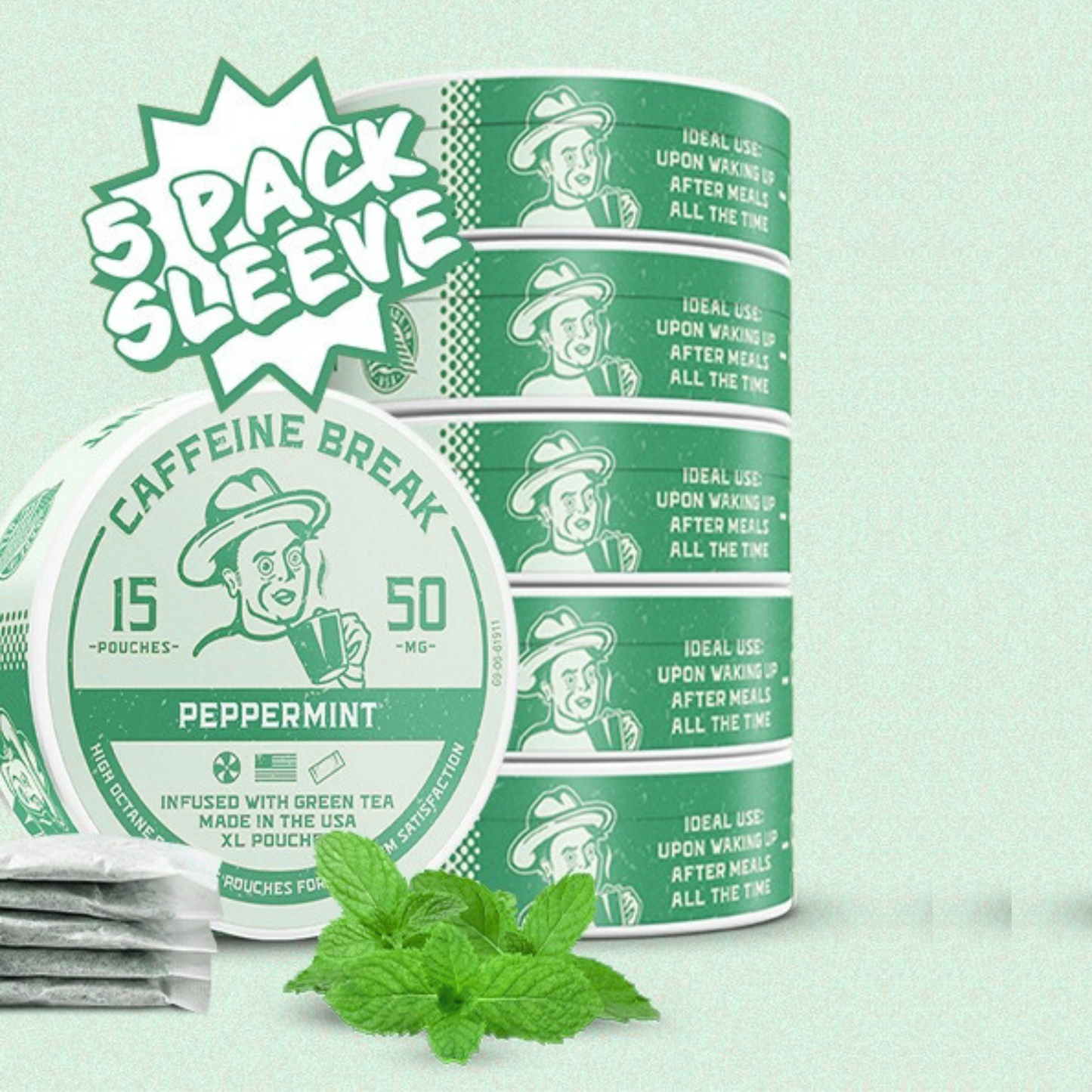 ALP Caffeine Pouches - Peppermint (5 Pack)